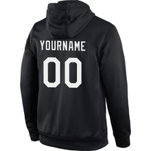 Laden Sie das Bild in den Galerie-Viewer, Uksn Individuelles Bestickt Schwarz Weiß-Rot Sport Pullover Sweatshirt Hoodie