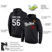Laden Sie das Bild in den Galerie-Viewer, Uksn Individuelles Bestickt Schwarz Weiß-Rot Sport Pullover Sweatshirt Hoodie