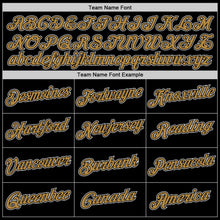 Laden Sie das Bild in den Galerie-Viewer, Uksn Individuelles Bestickt Schwarz Altgold-Weiß Sport Pullover Sweatshirt Hoodie