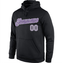 Laden Sie das Bild in den Galerie-Viewer, Uksn Individuelles Bestickt Schwarz Grau-Violett Sport Pullover Sweatshirt Hoodie