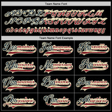 Laden Sie das Bild in den Galerie-Viewer, Uksn Individuelles Schwarz Vintage USA-Flagge-Creme Eishockey-Trikot