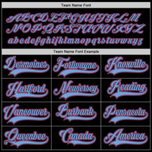 Laden Sie das Bild in den Galerie-Viewer, Uksn Individuelles Schwarz Hellblau-Pink Eishockey-Trikot