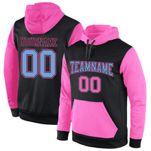 Laden Sie das Bild in den Galerie-Viewer, Uksn Individuelles Bestickt Schwarz Hellblau-Pink Sport Pullover Sweatshirt Hoodie