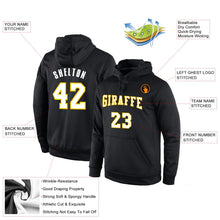 Laden Sie das Bild in den Galerie-Viewer, Uksn Individuelles Bestickt Schwarz Weiß-Gold Sport Pullover Sweatshirt Hoodie