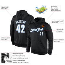 Laden Sie das Bild in den Galerie-Viewer, Uksn Individuelles Bestickt Schwarz Weiß-Hellblau Sport Pullover Sweatshirt Hoodie