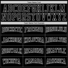 Laden Sie das Bild in den Galerie-Viewer, Uksn Individuelles Bestickt Schwarz Schwarz-Weiß Sport Pullover Sweatshirt Hoodie