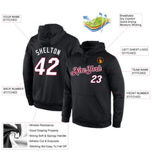 Laden Sie das Bild in den Galerie-Viewer, Uksn Individuelles Bestickt Schwarz Weiß-Kastanienbraun Sport Pullover Sweatshirt Hoodie
