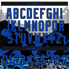 Laden Sie das Bild in den Galerie-Viewer, Uksn Individuelles Bestickt Schwarz Gewitterblau Grau-Weiß 3D Graffiti Spritzer Street Art Sport Pullover Sweatshirt Hoodie
