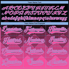 Laden Sie das Bild in den Galerie-Viewer, Uksn Individuelles Schwarz Pink-Hellblau 3D-Muster verlaufende Quadratformen Eishockey-Trikot mit Schnürkragen
