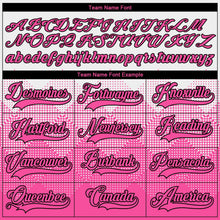 Laden Sie das Bild in den Galerie-Viewer, Uksn Individuelles Schwarz Pink-Schwarz 3D-Muster verlaufende Quadratformen Eishockey-Trikot mit Schnürkragen
