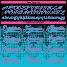 Laden Sie das Bild in den Galerie-Viewer, Uksn Individuelles Schwarz Lakes Blau-Pink 3D-Muster verlaufende Quadratformen Eishockey-Trikot mit Schnürkragen
