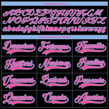 Laden Sie das Bild in den Galerie-Viewer, Uksn Individuelles Schwarz Pink-Hellblau 3D-Muster Fragment-Art Eishockey-Trikot mit Schnürkragen
