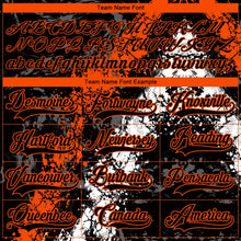 Laden Sie das Bild in den Galerie-Viewer, Uksn Individuelles Schwarz Orange-Weiß 3D-Splash-Art Eishockey-Trikot mit Schnürkragen
