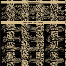 Laden Sie das Bild in den Galerie-Viewer, Uksn Individuelles Schwarz Vegas-Gold-Weiß 3D-Muster abstrakte Formen Eishockey-Trikot mit Schnürkragen
