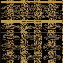 Laden Sie das Bild in den Galerie-Viewer, Uksn Individuelles Schwarz Altgold-Weiß 3D-Muster abstrakte Formen Eishockey-Trikot mit Schnürkragen
