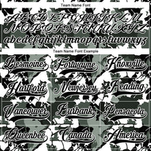 Laden Sie das Bild in den Galerie-Viewer, Uksn Individuelles Schwarz Oliv-Weiß 3D-Muster abstrakte Camouflage Eishockey-Trikot mit Schnürkragen
