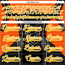 Laden Sie das Bild in den Galerie-Viewer, Uksn Individuelles Schwarz Gold Grau Orange-Weiß 3D-Muster Cyber-Mecha E-Sport Eishockey-Trikot
