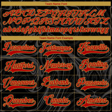Laden Sie das Bild in den Galerie-Viewer, Uksn Individuelles Schwarz Rot Altgold-Weiß 3D-Splash-Art Eishockey-Trikot mit Schnürkragen
