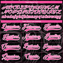 Laden Sie das Bild in den Galerie-Viewer, Uksn Individuelles Schwarz Pink-Weiß 3D-Splash-Art Eishockey-Trikot mit Schnürkragen
