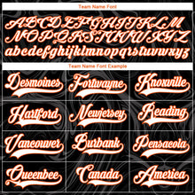 Laden Sie das Bild in den Galerie-Viewer, Uksn Individuelles Schwarz Weiß-Orange 3D-Splash-Art Eishockey-Trikot mit Schnürkragen
