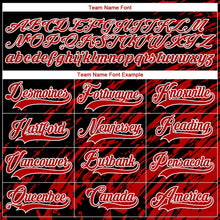 Laden Sie das Bild in den Galerie-Viewer, Uksn Individuelles Schwarz Rot-Weiß 3D-Splash-Art Eishockey-Trikot mit Schnürkragen
