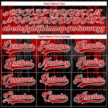 Laden Sie das Bild in den Galerie-Viewer, Uksn Individuelles Schwarz Rot Stahlgrau-Weiß 3D-Muster tropfende Farbkleckse Eishockey-Trikot mit Schnürkragen
