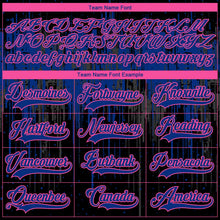 Laden Sie das Bild in den Galerie-Viewer, Uksn Individuelles Schwarz Royalblau Pink Stahlgrau-Weiß 3D-Muster tropfende Farbkleckse Eishockey-Trikot mit Schnürkragen

