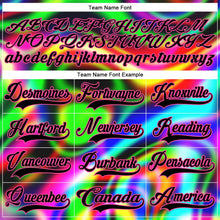 Laden Sie das Bild in den Galerie-Viewer, Uksn Individuelles Schwarz Pink Gelb Grün-Blau 3D-Muster trippy-psychedelischer Neon-Trendy holografischer Vaporwave-Stil Eishockey-Trikot mit Schnürkragen
