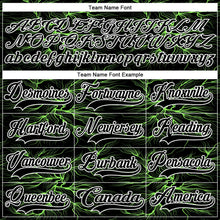 Laden Sie das Bild in den Galerie-Viewer, Uksn Individuelles Schwarz Grün-Weiß 3D-Muster Blitz Eishockey-Trikot mit Schnürkragen
