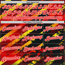 Laden Sie das Bild in den Galerie-Viewer, Uksn Individuelles Schwarz Feuerrot Gelb-Weiß Deutschland Spritzer Funktions-T-Shirt
