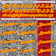 Laden Sie das Bild in den Galerie-Viewer, Uksn Individuelles Schwarz Gold Rot Orange-Weiß England Polynesisch Tribal Funktions-T-Shirt

