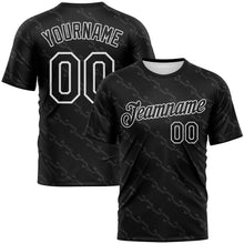 Laden Sie das Bild in den Galerie-Viewer, Uksn Individuelles Schwarz Grau-Weiß Dezent Ton-in-Ton Druck Sportbekleidung Funktions-T-Shirt
