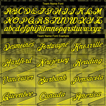 Laden Sie das Bild in den Galerie-Viewer, Uksn Individuelles Schwarz-Hellgelb Farbverlauf Geometrisch Sportbekleidung Funktions-T-Shirt
