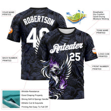 Laden Sie das Bild in den Galerie-Viewer, Uksn Individuelles Schwarz Weiß-Grau Tier Adler Maskottchen Funktions-T-Shirt
