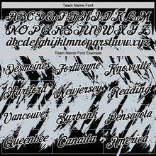 Laden Sie das Bild in den Galerie-Viewer, Uksn Individuelles Schwarz Silber-Weiß Zerrissen Scharfer Pinselstrich Spritzer Funktions-T-Shirt
