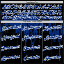 Laden Sie das Bild in den Galerie-Viewer, Uksn Individuelles Schwarz Royalblau-Weiß Tropfende Spritzer Farbe Funktions-T-Shirt
