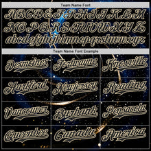 Laden Sie das Bild in den Galerie-Viewer, Uksn Individuelles Schwarz-Creme Galaxie Stern Authentisches Baseball-Trikot
