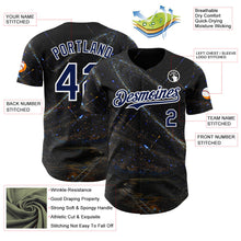 Laden Sie das Bild in den Galerie-Viewer, Uksn Individuelles Schwarz Marineblau-Weiß Galaxie Stern Authentisches Baseball-Trikot
