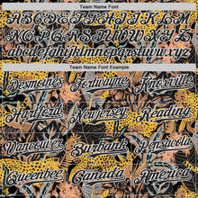 Laden Sie das Bild in den Galerie-Viewer, Uksn Individuelles Schwarz-Weiß Leopardenprint Tropischer Dschungel Authentisches Baseball-Trikot
