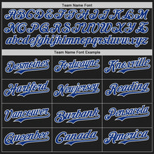 Laden Sie das Bild in den Galerie-Viewer, Uksn Individuelles Schwarz Royalblau-Weiß Klassischer Farbblock Seitenpanel-Streifen Authentisches Baseball-Trikot
