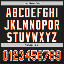 Laden Sie das Bild in den Galerie-Viewer, Uksn Individuelles Schwarz Orange-Weiß Klassischer Farbblock Seitenpanel-Streifen Authentisches Baseball-Trikot
