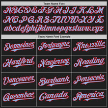 Laden Sie das Bild in den Galerie-Viewer, Uksn Individuelles Schwarz Hellblau-Rot Klassischer Farbblock Seitenpanel-Streifen Authentisches Baseball-Trikot
