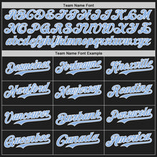 Laden Sie das Bild in den Galerie-Viewer, Uksn Individuelles Schwarz Hellblau-Weiß Klassischer Farbblock Seitenpanel-Streifen Authentisches Baseball-Trikot
