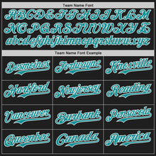 Laden Sie das Bild in den Galerie-Viewer, Uksn Individuelles Schwarz Petrol-Weiß Klassischer Farbblock Seitenpanel-Streifen Authentisches Baseball-Trikot
