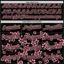 Laden Sie das Bild in den Galerie-Viewer, Uksn Individuelles Schwarz-Mittelpink Kirschblüten Sakura Authentisches Baseball-Trikot
