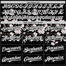 Laden Sie das Bild in den Galerie-Viewer, Uksn Individuelles Schwarz-Weiß Kirschblüten Sakura Authentisches Baseball-Trikot
