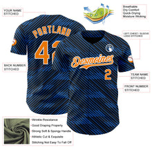 Laden Sie das Bild in den Galerie-Viewer, Uksn Individuelles Schwarz Bay Orange Royalblau-Weiß Frankreich-Stil Authentisches Baseball-Trikot
