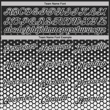 Laden Sie das Bild in den Galerie-Viewer, Uksn Individuelles Schwarz-Weiß Geometrisch Sechseckig Punkt Farbverlauf Funktions-T-Shirt
