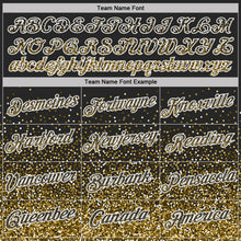 Laden Sie das Bild in den Galerie-Viewer, Uksn Individuelles Schwarz Altgold-Weiß Buntes Funkeln Farbverlauf Punkte Funktions-T-Shirt
