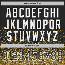 Laden Sie das Bild in den Galerie-Viewer, Uksn Individuelles Schwarz Altgold-Weiß Buntes Funkeln Farbverlauf Punkte Funktions-T-Shirt
